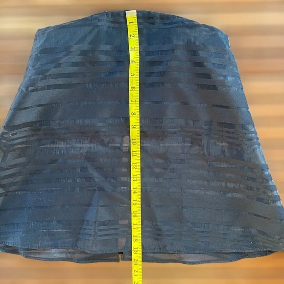 CAMEO ~ Black Department Bustier with Sheer Swing Top Overlay ~ Size Small - Picture 3 of 9